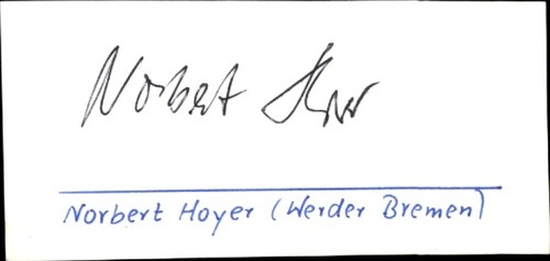 Autogramm fußballer norbert - autogramm,