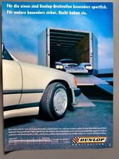 Dunlop Breitreifen Mercedes W124 Lorinser Original 1985 Vintage Advert Werbung