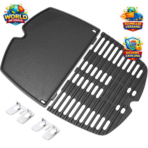 Grillrost gusseisen 2x32cm - grillrost, 43,2x32cm