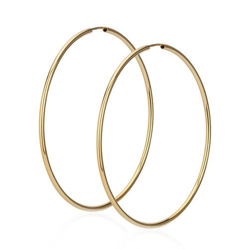 Paar 585 gelbgold creolen - 585,
