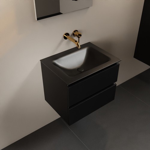 Corian waschtisch set schwarz - waschtisch,