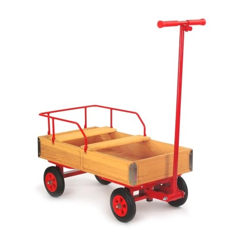 Bollerwagen holz mit geländer - holz,