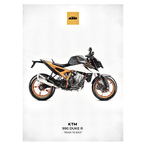 Ktm motorrad skizze poster - poster, |