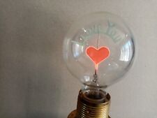 ORG. Aerolux Style Neon Glow Lamp Bulb-I LOVE YOU---E27-220 V