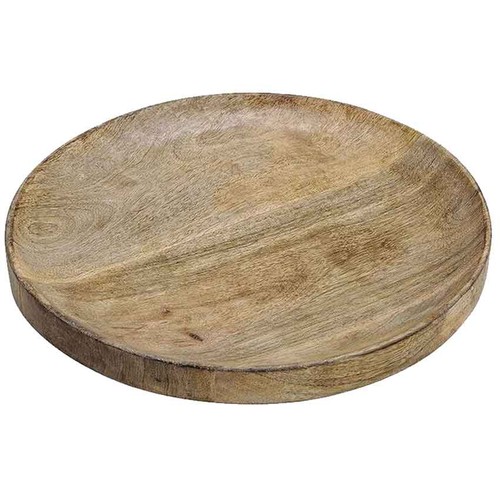 Runder dekoteller aus holz - runder,