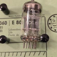 E-Röhre Siemens ECC 81 Tube 10/ 10 mA geprüft auf Funke W19 BL-2522