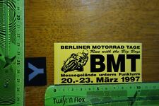 Alter Aufkleber Verkehr Motorrad BERLINER MOTORRAD TAGE Berlin Funkturm 1997