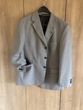 Herrenblazer Paolo Negrato Gr.54 Grauer Sakko Blazer Hühnertritt Muster Jackett