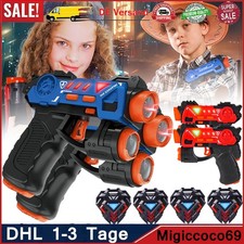 Infrarot Mini Laser Tag Guns Set mit Abzeichen 4 Pack Spielzeug für Kinder Gift