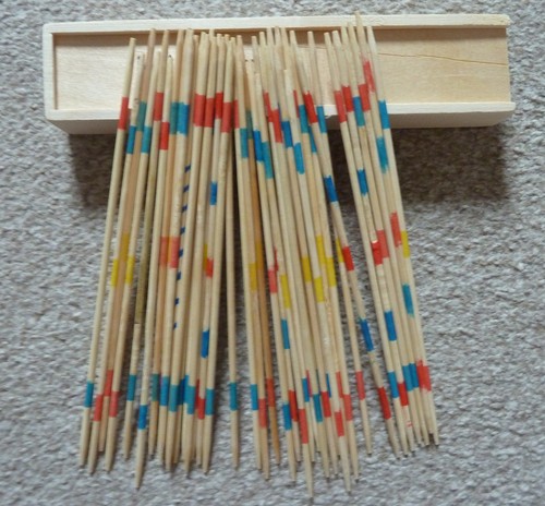 Mikado spiel holzkiste neu - holzkiste,