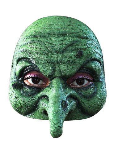 Grüne hexenmaske halloween - grüne,
