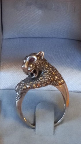 Silberring panther casoar - panther,