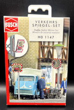Busch H0 1147 Verkehrsspiegel-Set, Bausatz mit 10 Spiegeln | unbenutzt