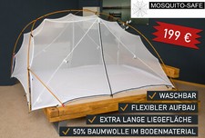 MOSQUITO-SAFE Moskitonetz mit Boden passend für Einzelbett sowie Doppelbett