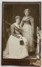 orig. CDV Foto Fotografie Frau Dame Bild alt Mode um 1900 Aichach Tracht