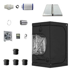 Growbox Komplettset 320W LED 120x120cm - Caluma Set - 4 Plants 