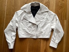 NERSES WEISSE LEDERJACKE DAMEN
