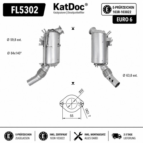 Dpf partikelfilter bmw 5er - partikelfilter,