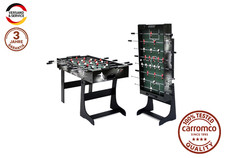 Carromco RIALTO-XT klappbarer Standkicker - Kinder Kickertisch mit Fußballmotiv