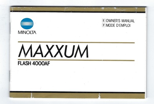 Minolta maxxum flash - minolta,