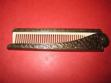 Antiker Klappkamm Messing, Reisekamm, Vintage, Handtaschenkamm, sauberer Zustand