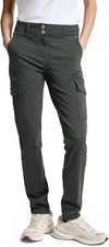 Cecil Damen Cargohose Slim Fit High Waist Kahki Hose W28/L30