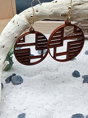 Holz ohrstecker earing wood - holz,