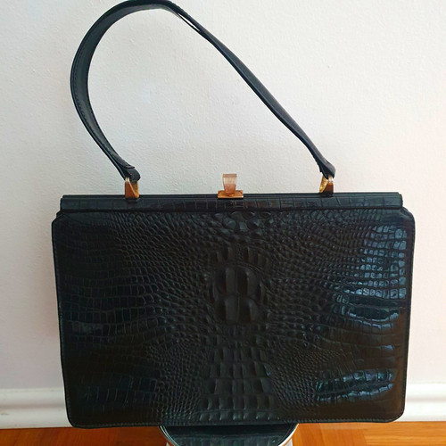 Damen handtasche leder - handtasche, schwarz