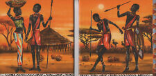 2 Dekobilder Szenen Afrikas