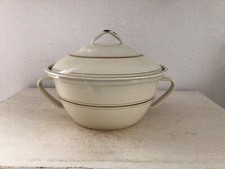 Alte Emaille Terrine Shabby Vintage Emaile Brocante Suppenterrine Landhaus Deko