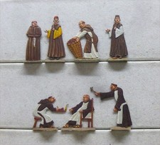 7 Zinnfiguren Priester Mönche