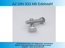 A2 M6  DIN 933 Edelstahl