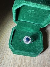 Ring Saphir 585 Weißgold