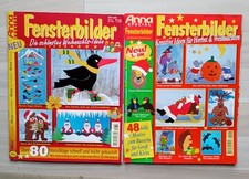 2 Bastelhefte Fensterbilder Herbst & Weihnachten, unbenutzt