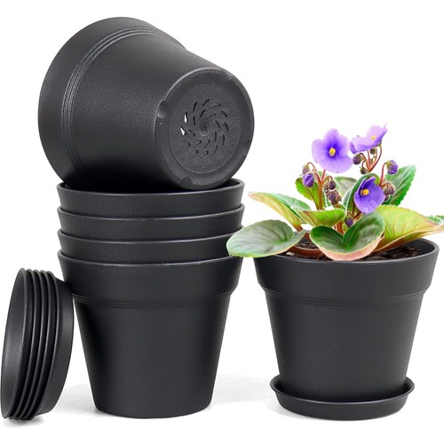 Blumentopf mit untersetzer 6er - blumentopf,