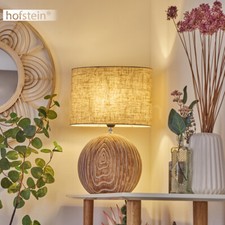 Schlaf Wohn Zimmer Beleuchtung Holzoptik Lese Lampe Schalter Nacht Tisch Leuchte