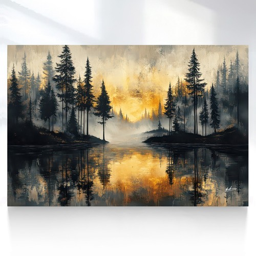 Leinwand bild landschaft - leinwand,