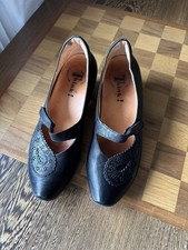 Think! Pumps Damen High Heels Stiletto Peep Toes Gr. EU 40 Leder Schwarz EDEL