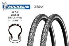 2 Stück 28 Zoll MICHELIN Protek Cross Fahrrad Reifen 37-622 Pannenschutz Reflex