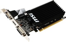 MSI Nvidia GeForce GT 710 PCIe Grafikkarte, 1GB, Lautlos, Test: OK, HDMI,DVI,VGA