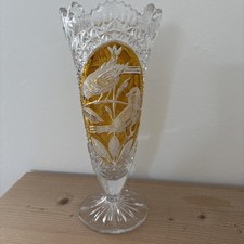Kristall Vase Deko Vogel Bird