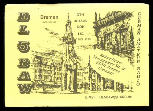 Qsl card radio - radio, germany