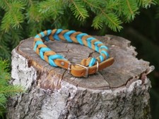 Zweifarbiges Fettlederhalsband