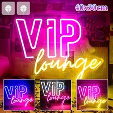 VIP Lounge Leuchtreklame Neon Schild Wanddeko VIP Neon Licht Club Bar 40x30cm