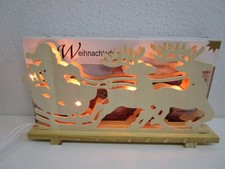 Weihnachtsdeko Weihnachtsmann mit Schlitten & Beleuchtung Weihnachten Deko E768