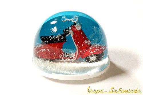 Vespa schneekugel rot v50 - vespa,