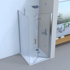 Duschkabine 90x90/80x80/75x75cm Schwingtür/Falttür Eckeinstieg Duschabtrennung