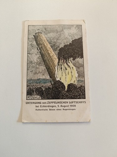 Original postkarte zeppelin - postkarte,