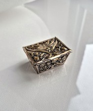 schöne alte Jugendstil Schmuckschatulle Schmuckdose Ringdose - Etui für Eheringe