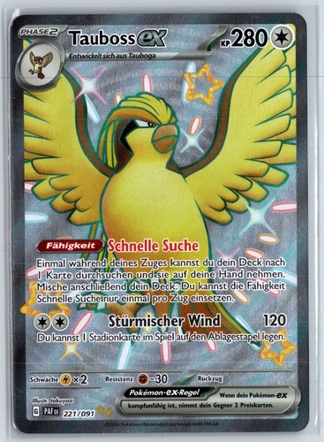 Pokémon karte tauboss - ex, paf